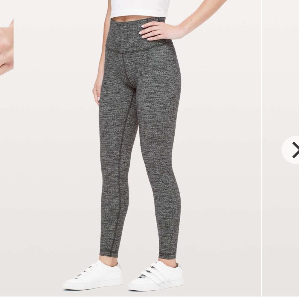 Lululemon Wunder under High Rise Tight knit black heathered black 28 inch size 2